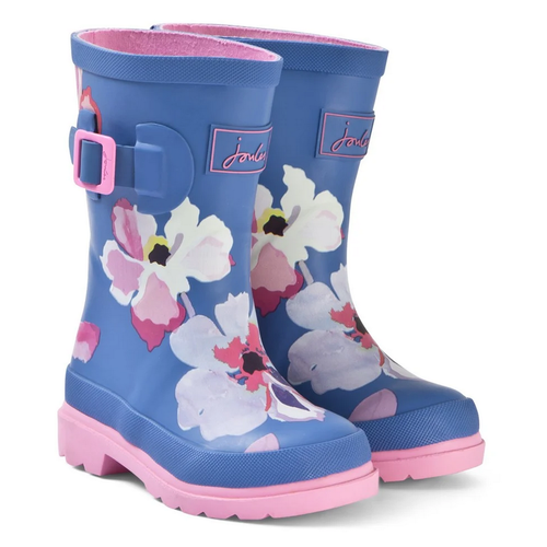 Joules USA Blue Floral Print Junior Welly Joules USA Blue Floral Print Junior Welly