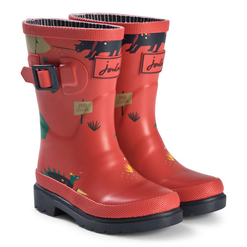 Joules USA Red Dino Print Junior Welly Joules USA Red Dino Print Junior Welly