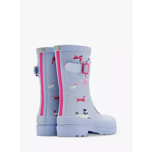 Joules USA Sky Blue Dog Print Junior Welly Joules USA Sky Blue Dog Print Junior Welly