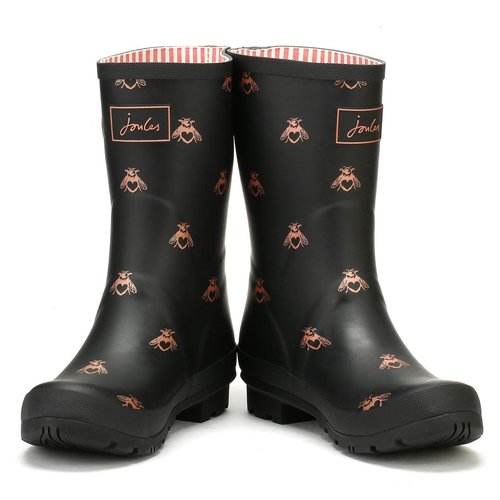 Joules USA Black Bee Molly Welly US Adult Size 6 Joules USA Black Bee Molly Welly US Adult Size 6
