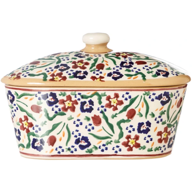 Covered Butter Dish Wild Flower Meadow