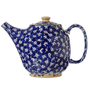 Dark Blue Lawn Oval Teapot
