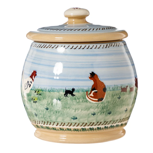 Nicholas Mosse Assorted Animals Landscape Small Lidded Jar Nicholas Mosse Assorted Animals Landscape Small Lidded Jar