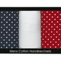 Men's Polka Dot Patterns Boxed Cotton Handkerchiefs