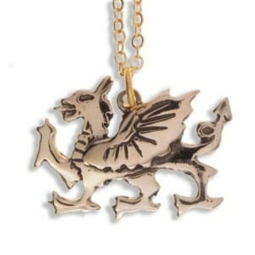 St Justin Welsh Dragon gold necklace St Justin Welsh Dragon gold necklace