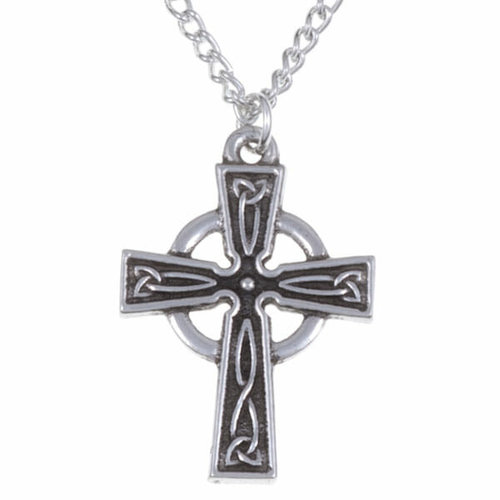 St Justin Celtic Circle Cross Necklet St Justin Celtic Circle Cross Necklet