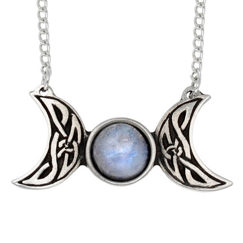 St Justin Celtic Triple Moon Necklace St Justin Celtic Triple Moon Necklace