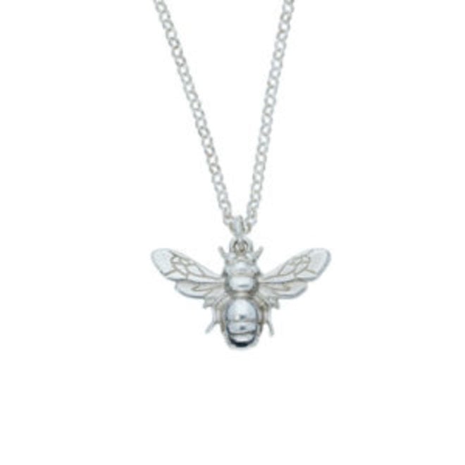 Silver Bee Pendent Necklace