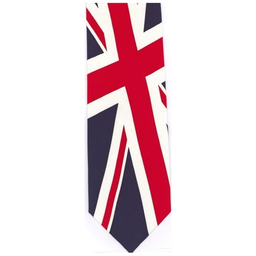 The Tie Studio Union Jack Slanting Up Tie on Silk The Tie Studio Union Jack Slanting Up Tie on Silk