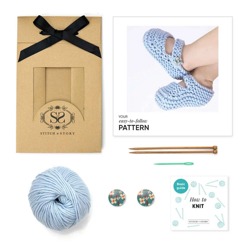 Stitch & Story Stitch & Story Bonny Booties Knitting Kit Stitch & Story Stitch & Story Bonny Booties Knitting Kit