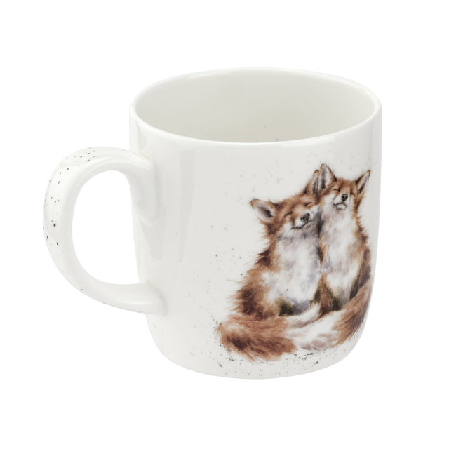 'Bedtime Kiss' Foxes Large Mug
