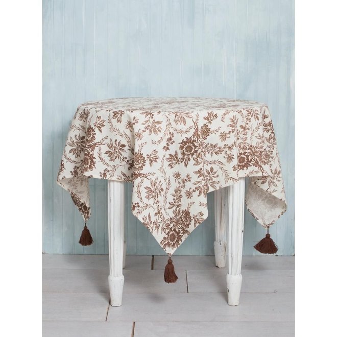 Felicity Brown Tablecloth, 48" x 72"