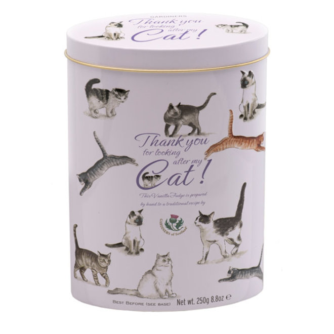 Gardiners Thank You Vanilla Fudge Tin - Cat
