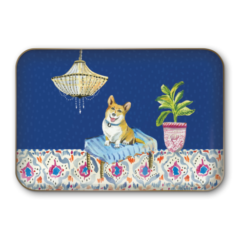 Posh Pets Metal Tray- Corgi Posh Pets Metal Tray- Corgi