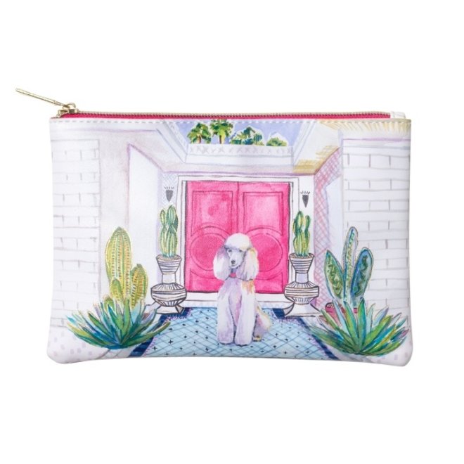 Palm Spring Poodle Cosmetic Bag