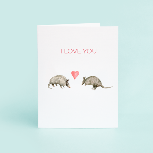Taylor Paladino Armadillo Valentine Blank Greeting Card Taylor Paladino Armadillo Valentine Blank Greeting Card