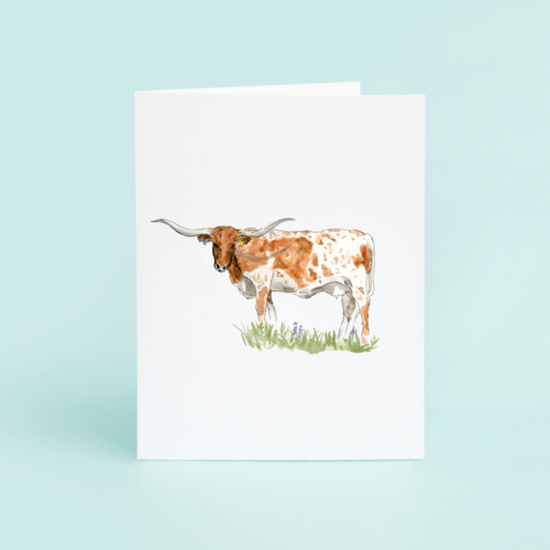 Taylor Paladino Longhorn Blank Greeting Card Taylor Paladino Longhorn Blank Greeting Card