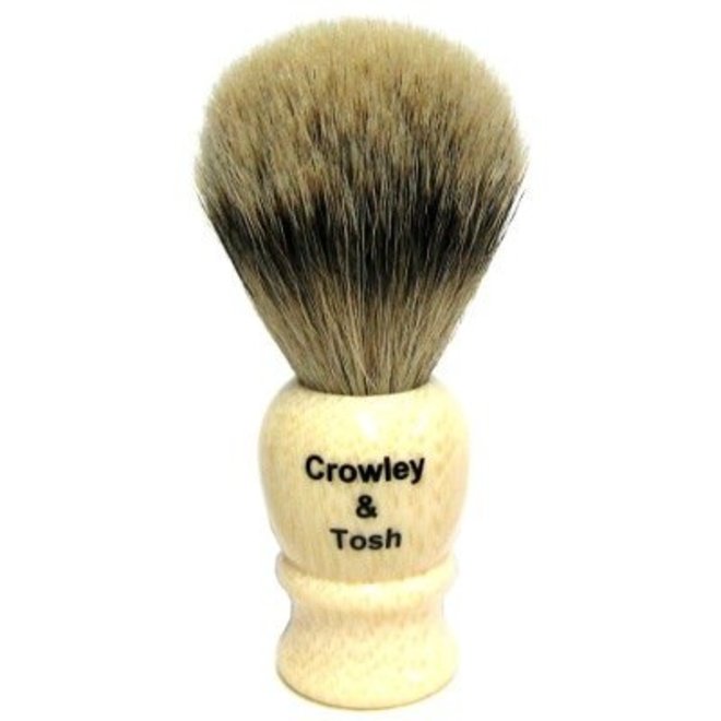 Crowley & Tosh Imitation Ivory Silvertip Badger Shaving Brush - sb15i