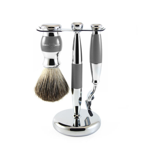 Edwin Jagger 3 Piece Grey Shaving Set (Mach 3) Edwin Jagger 3 Piece Grey Shaving Set (Mach 3)