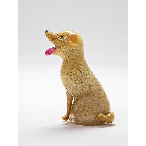 Langham Glass Golden Labrador Glass Figurine Langham Glass Golden Labrador Glass Figurine