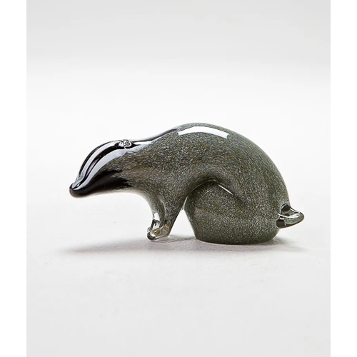 Langham Glass Small Badger Glass Figurine Langham Glass Small Badger Glass Figurine