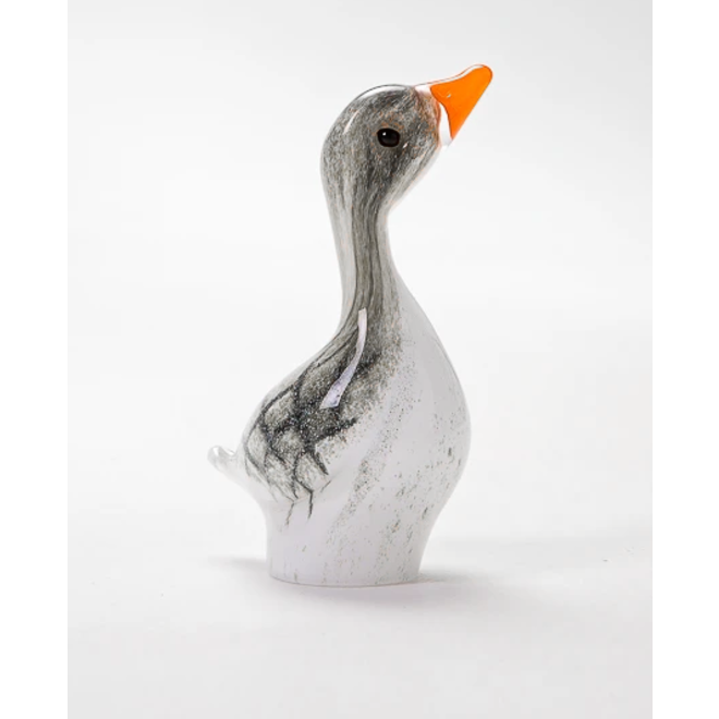 Standing Goose Glass Figurine