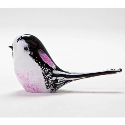 Langham Glass Long Tailed Tit Glass Figurine Langham Glass Long Tailed Tit Glass Figurine