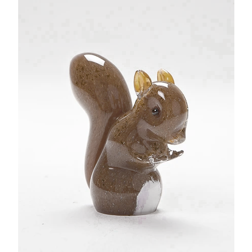 Langham Glass Red Squirrel Glass Figurine Langham Glass Red Squirrel Glass Figurine