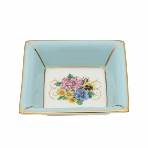 Halcyon Days Castle of Mey Shell Garden Floral Square Tray Halcyon Days Castle of Mey Shell Garden Floral Square Tray