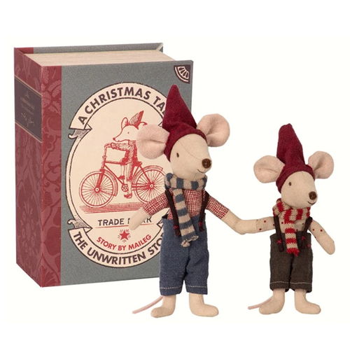 Maileg Maileg Christmas Mice in Book Maileg Maileg Christmas Mice in Book