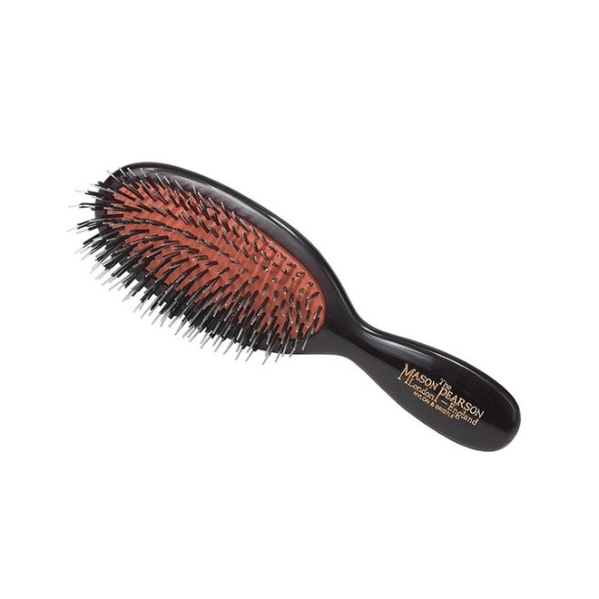 Mason Pearson BN4 Nylon & Bristle Dark Ruby Pocket Hairbrush