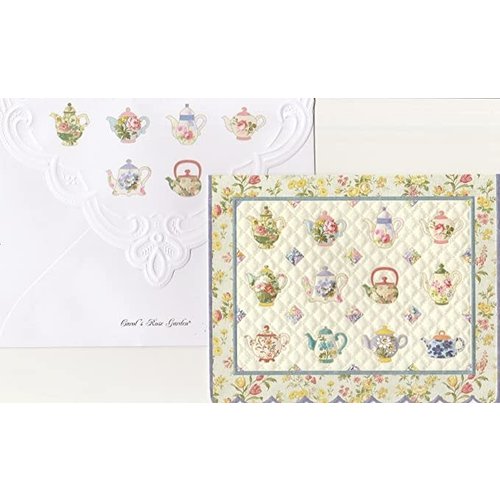 Tea Pots Quilt Portfolio of 10 Notecards Tea Pots Quilt Portfolio of 10 Notecards