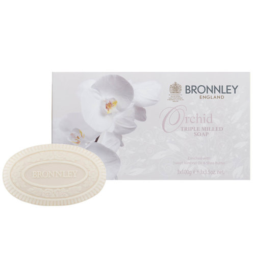 Bronnley Orchid Triple-Milled Soap Set of 3 Bronnley Orchid Triple-Milled Soap Set of 3