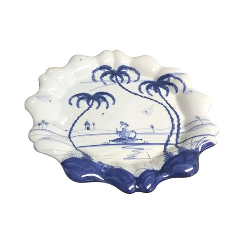 Isis Ceramics Isis Blue Playful Monkeys - Fife - Fluted Dish Isis Ceramics Isis Blue Playful Monkeys - Fife - Fluted Dish