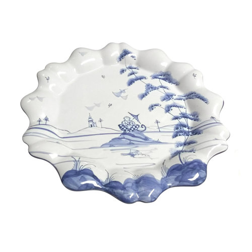 Isis Ceramics Isis Blue Playful Monkeys - Clement - Fluted Dish Isis Ceramics Isis Blue Playful Monkeys - Clement - Fluted Dish