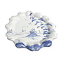 Isis Ceramics Blue Playful Monkeys Fluted Plate (Clement)