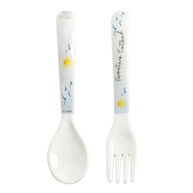 Adventure Awaits Textured Fork & Spoon Set