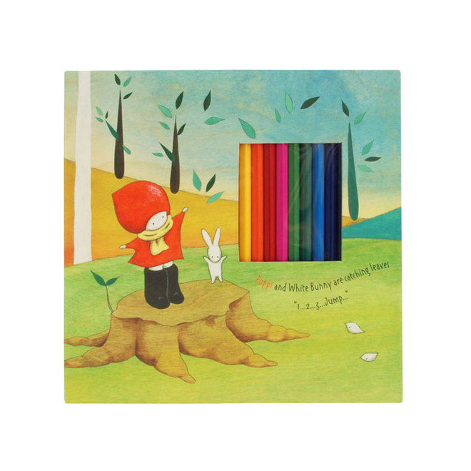 Santoro Poppi Loves Notebook & 12 Colouring Pencils