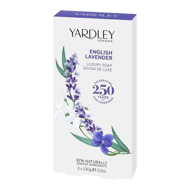 English Lavender Luxury Soap Set of 3