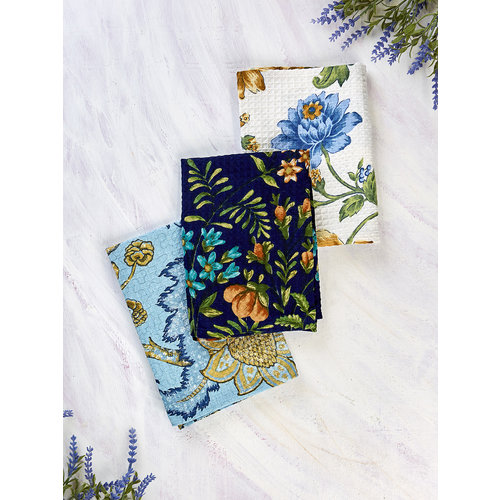 April Cornell Winter Provence Patchwork 3 Tea Towel Bundle April Cornell Winter Provence Patchwork 3 Tea Towel Bundle