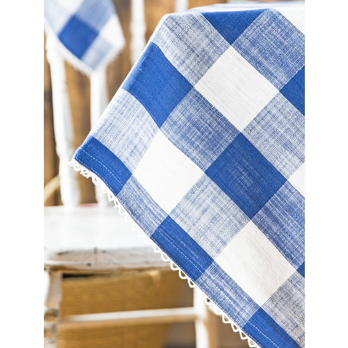 April Cornell Blue Cottage Check Rectangular Tablecloth April Cornell Blue Cottage Check Rectangular Tablecloth