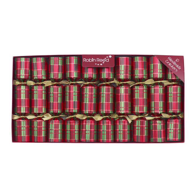 Tartan Christmas Crackers (Box of 10)