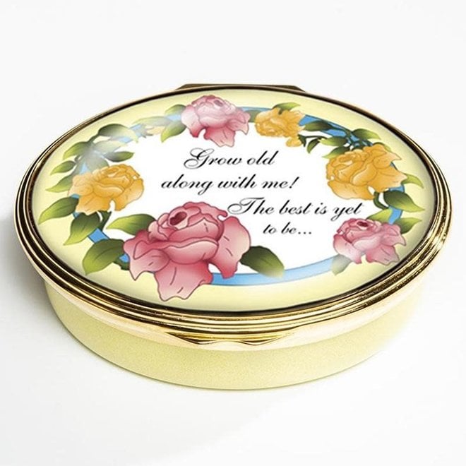 Halcyon Days Grow Old Along With Me - Enamel Box