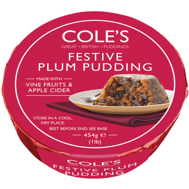 Cole's Festive Plum Pudding 454g