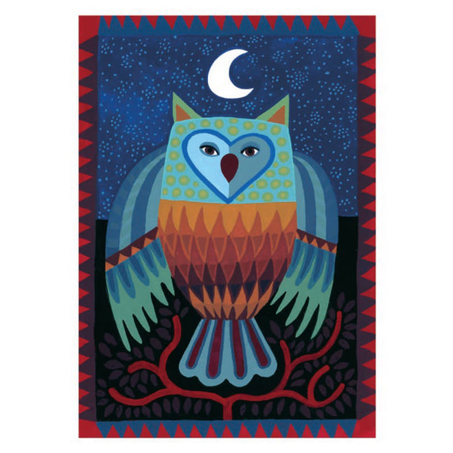 Starry Night Owl Card