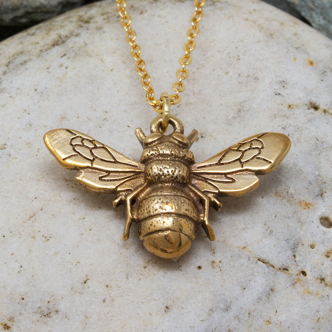 Bee Bronze Pendant Necklace