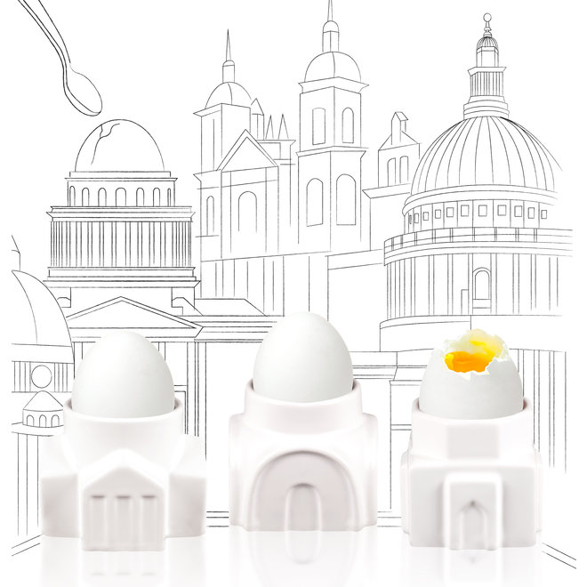 Kikkerland Architectural Egg Cups