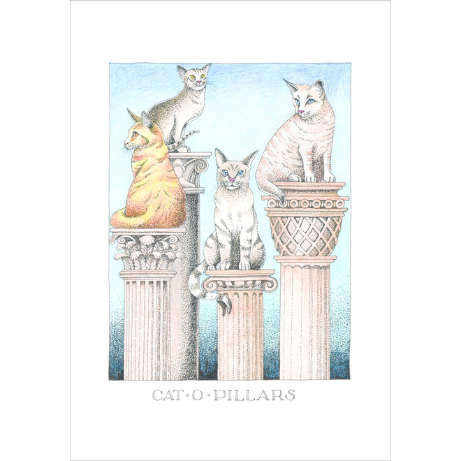'Cat-O-Pillars' greeting card