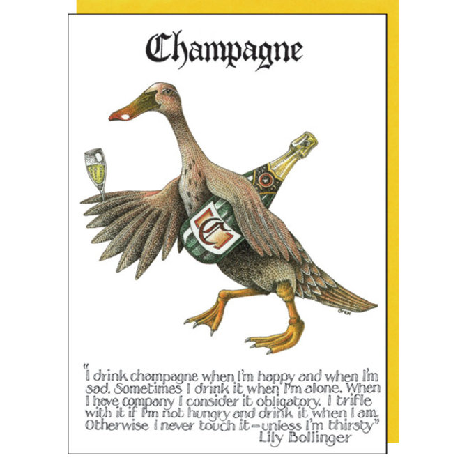 'Champagne' greeting card