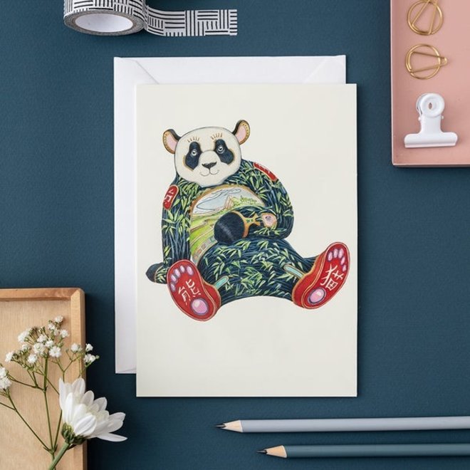 Watercolor Panda Greeting Card
